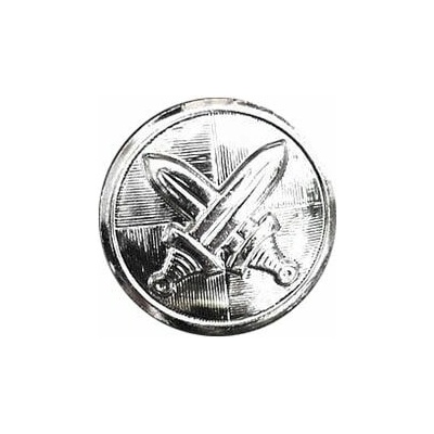 Gombík AČR 25mm SILVER