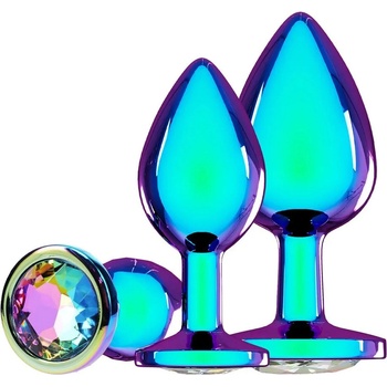 ostatní Ouch! by Shots Venice Collection - Metal Anal Plug Set - Iridescent