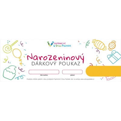 Dárkový poukaz K narozeninám bonbóny Hodnota dárkového poukazu: 700