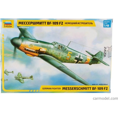 Zvezda Messerschmitt Bf 109 F2 Caccia Airplane 1943 Luftwaffe German Air Force Military / 1:48