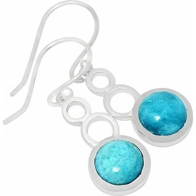 Nefertitis Larimar náušnice stříbro LD 10 Ag 925 NF2337