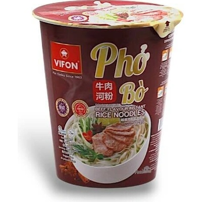 Vifon PHO BO CUP Instantná hovädzia polievka 24 x 60 g
