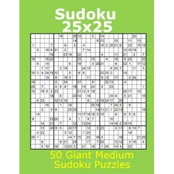 Sudoku 25x25 50 Giant Medium Sudoku Puzzles