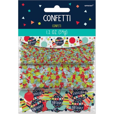 Amscan Конфети - Честит рожден ден микс