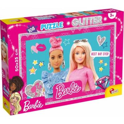 Lisciani Barbie se třpytkami Nejlepší den 108 dílků