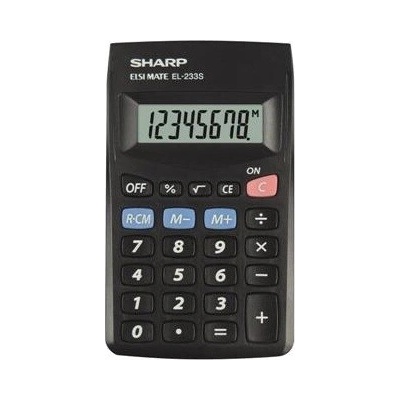 SHARP KALKULAČKA BLISTR EL233SBBK (SH-EL233SBBK)
