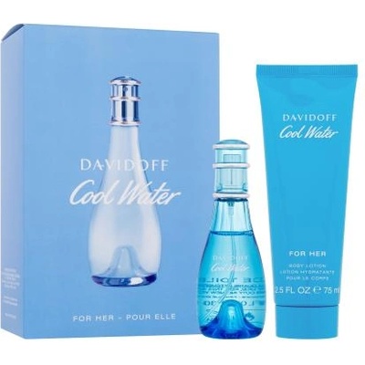 Davidoff Cool Water подаръчен комплект: EDT 30 ml + лосион за тяло 75 ml за жени
