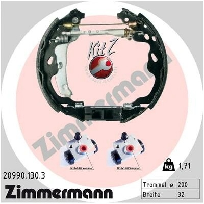 Sada brzdových čeľustí ZIMMERMANN 20990.130.3 (209901303)