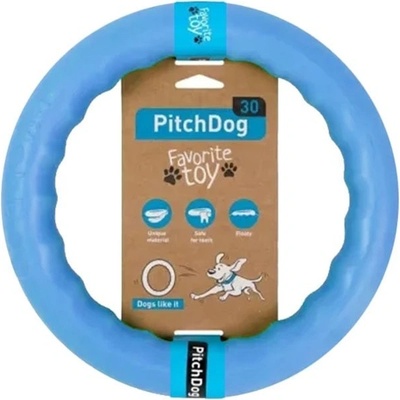 Pitch Dog hračka guma tréninkový kruh modrý M 20 cm