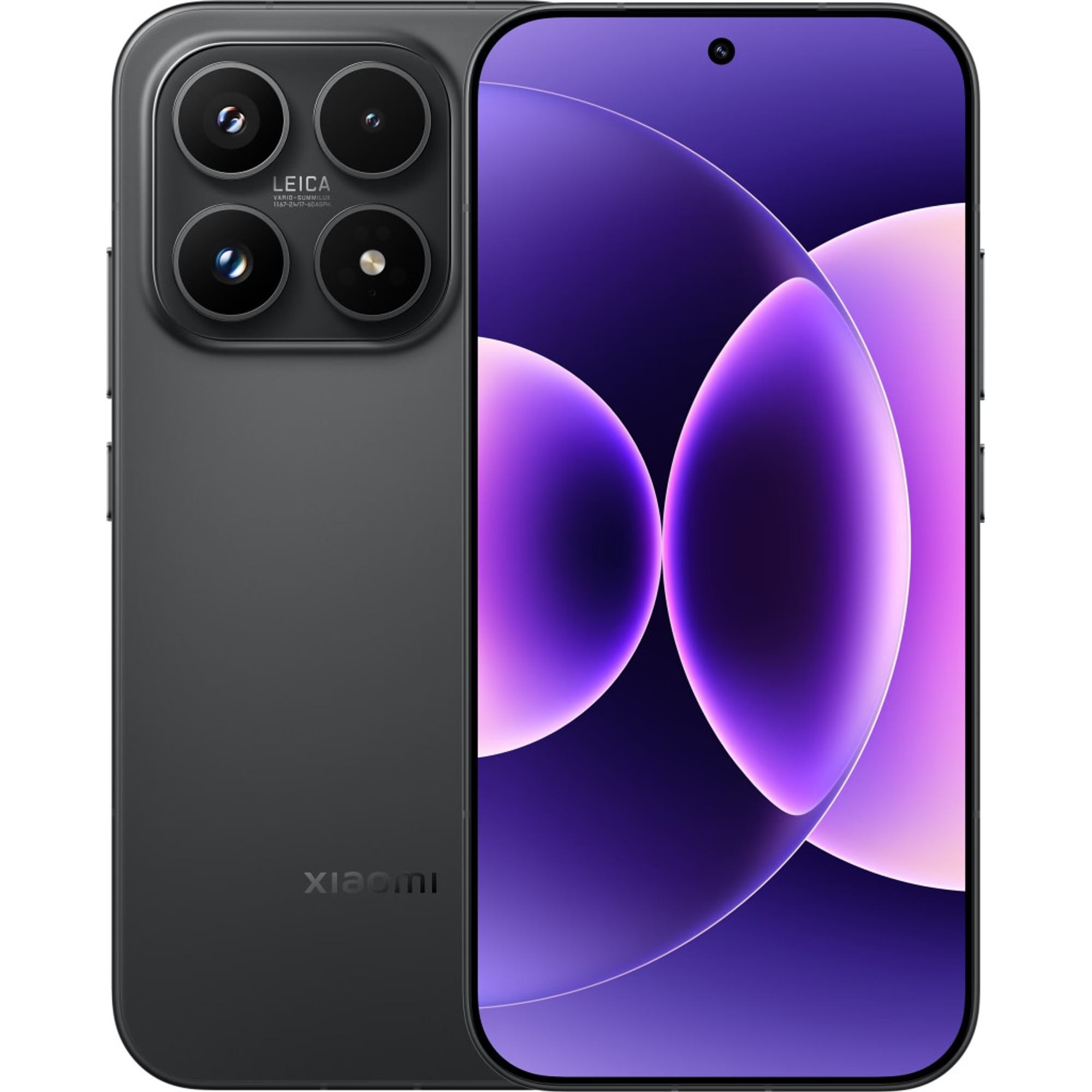 Xiaomi 17 telefon fekete színben, elölről és hátulról