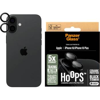 Panzer Стъклен протектор за камера PanzerGlass - Hoops Ceramic, iPhone 16/16 Plus (5715685002984)