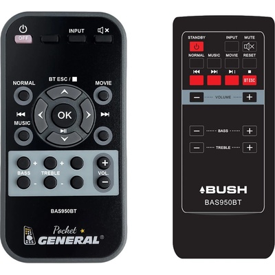 GENERAL Bush bas950bt - дистанционно управление дубликат (bas950bt)