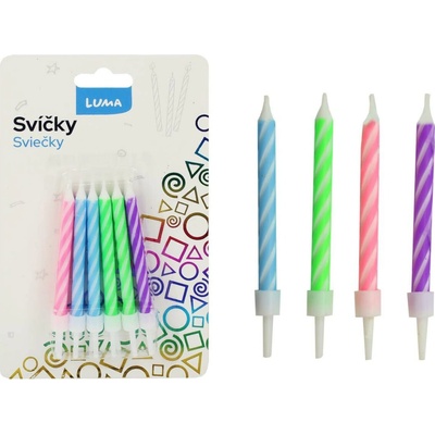 LUMA trading s.r.o. Svíčka , SPIRÁLA pastel LUMA