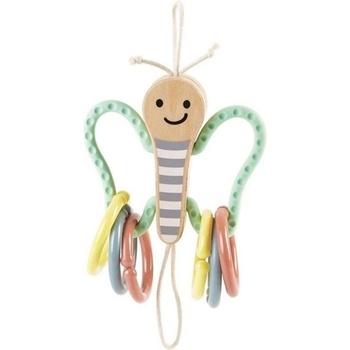 HaPe International Бебешка гризалка и дрънкалка HaPe International - Пеперуда (HapeE8521)