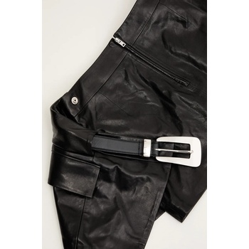 IRO Кожена пола iro в черно къса със стандартна кройка wp31yori (wp31yori)