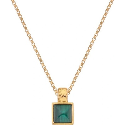 Hot Diamonds Pozlátený náhrdelník s malachitom a diamantom jac jossa hope DP844