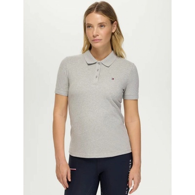 Tommy Hilfiger Tričko Equestrian Polo dámské Limited Edition grey melange – Hledejceny.cz