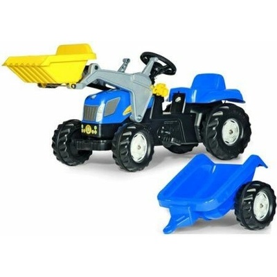 Rolly Toys Šlapací traktor New Holland T 7550 s nakladačem a přívěsem