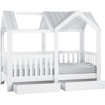 Carmen Чекмедже за детско легло къща Монтесори MIAMI 100 x 200 - бяла (3575115)