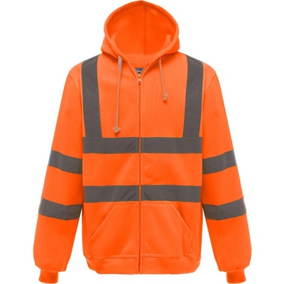 Yoko Mikina HVK07 Hi-Vis s kapucí výstražná oranžová fluorescent