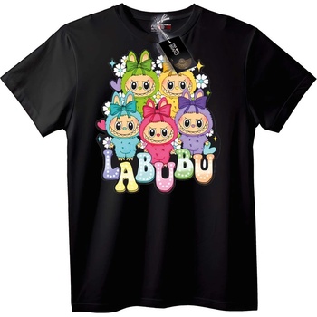 NOONEBRAND Тениска с Labubu Херои - 3XL, Black
