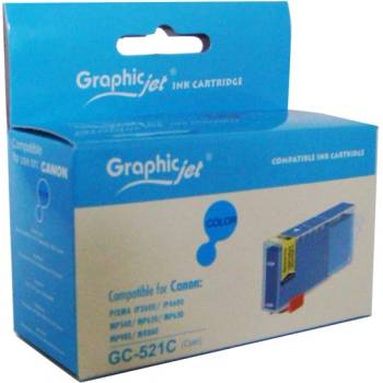 GraphicJet Мастило за Canon PIXMA iP4600/MP630 - Cyan - Неоригинална - Graphic Jet (ir cli521cn 3505)