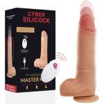  Вибратор с интензивни тласъци, кибер силикон, 20, 9см. - Master Huck (D-218560)