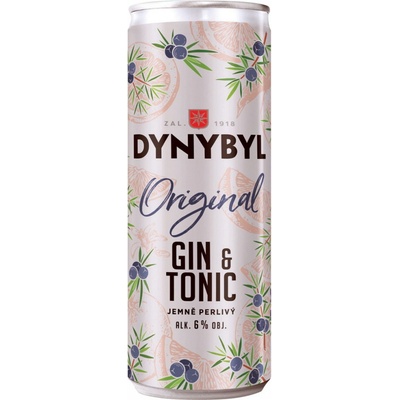 Dynybyl Gin Originál a Tonic 6% 0,25 l (plech)