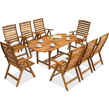 Garden Point Дървени мебели за градината Hanoi/Bombay 8 Garden Point (GAP149_8xGAP151)