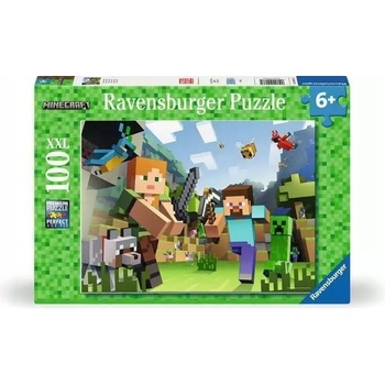 Ravensburger - Puzzle Minecraft: Steve a Alex XXL - 100 piese