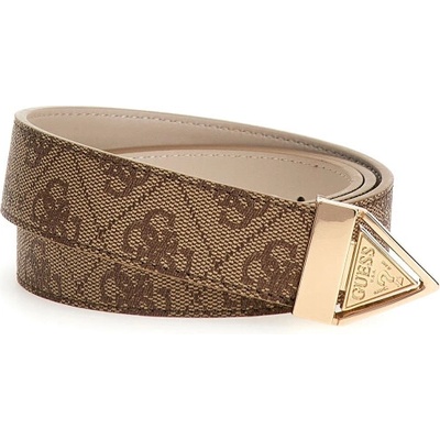 Guess Eco Erica Adjustable & Reversible Belt Latte Logo dámský oboustranný pásek