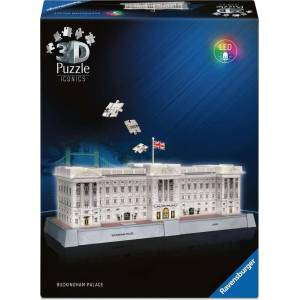 Ravensburger 3D пъзел Ravensburger от 216 части - Бъкингамския Дворец със Светлини (12008031)
