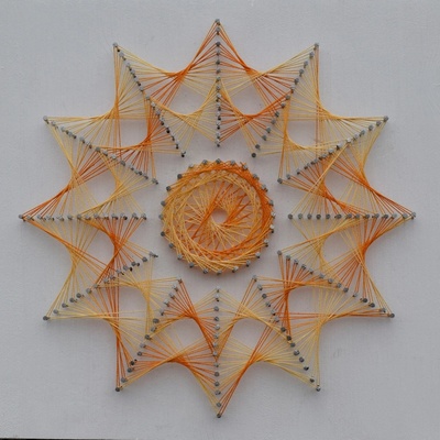 Mandala v oranžových odstínech - obraz