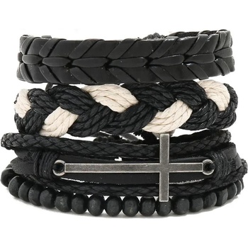 HARAHU Мъжки гривни VI-33259 Cross - Черна KP33259 (VI-33259)