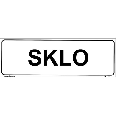 DUKO SKLO Formát: 300 x 100 mm, Materiál: plast 0,5 mm, samolepící vinylová fólie
