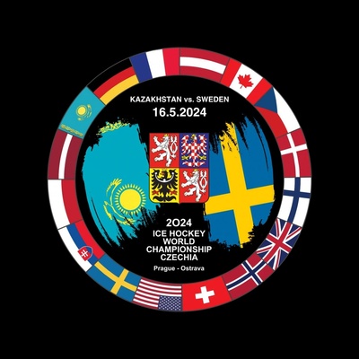 FansArena Puk Ice Hockey World Championship Czechia MS 2024 Dueling 16.5.2024 Kazakhstan vs. Sweden