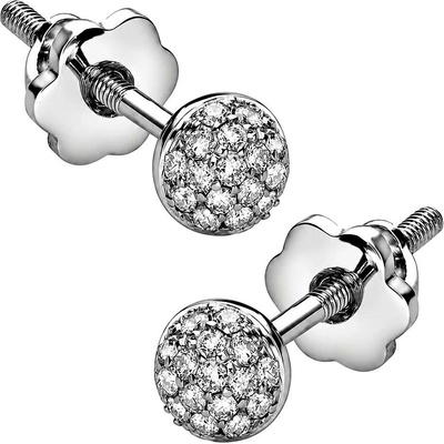 Zlaton Náušnice bílé zlato pecky 1.95g s diamantem 0.270ct 000011112235