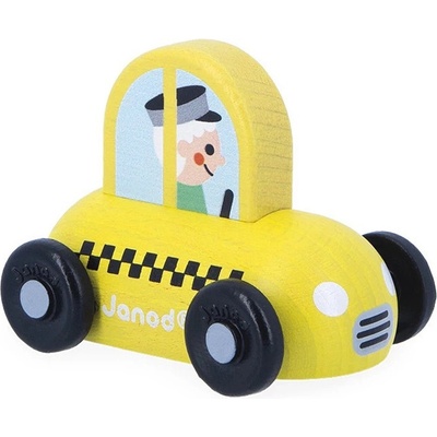 Janod Дървена количка Janod Cross Roads - Такси (J05914)