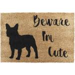 Artsy Mats Изтривалка от кокосови влакна 40x60 cm Beware I'm Cute French Bulldog - Artsy Doormats (TYPO-CUTEBULLDOG)