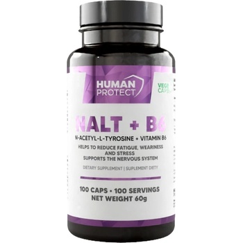 Image 1 of Human Protect NALT + B6 | 500 mg N-Acetyl L-Tyrosine [100 капсули]