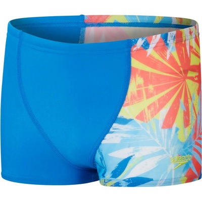Speedo Digital Allover Aquashort Boys Orange/Blue