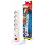 HSK Data Surge protector strip Acar F5 1.5m white