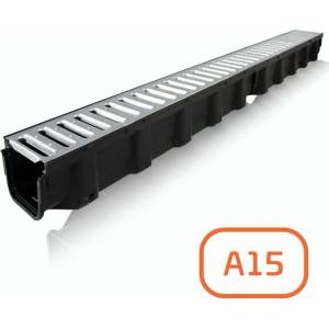  КАНАЛ MAX DRAIN А15 1000х140x78мм ПОЦ. РЕШЕТКА (DM6854)