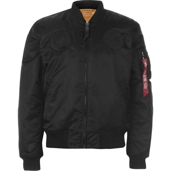 Image 1 of Alpha Industries Яке Alpha Industries Men's MA VF NASA Long Sleeve Bomber Jacket - All Black 404