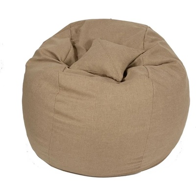 PUFRELAX Комплект, Барбарон и декоративна възглавница 800л. , King Size XL - Sand, Перящ се калъф, Трансформира се в легло, Пълнеж с микс от мемори пяна и дунапрен, Гама Premium, 8259 (PUF-M-KPXL-PT-GBE)