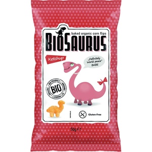 Biosaurus Печен царевичен снакс с кетчуп Без глутен 50г