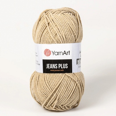 YarnArt pletací / háčkovací příze YarnArt JEANS PLUS 48 béžová, jednobarevná, 100g/160m