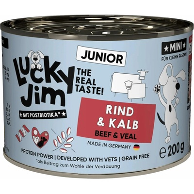 Lucky Jim Classic Mini Junior s hovězím a telecím masem 200 g