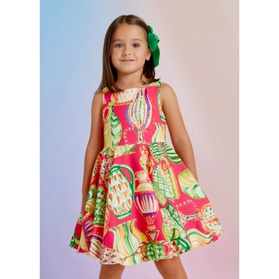 Abel & Lula Стилна рокля с многоцветни елементи Abel&Lula