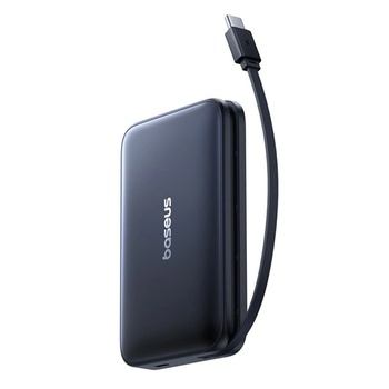 Baseus PicoGo Qi2 магнитна преносима батерия 10000 mAh, черна (P10076805123-00)